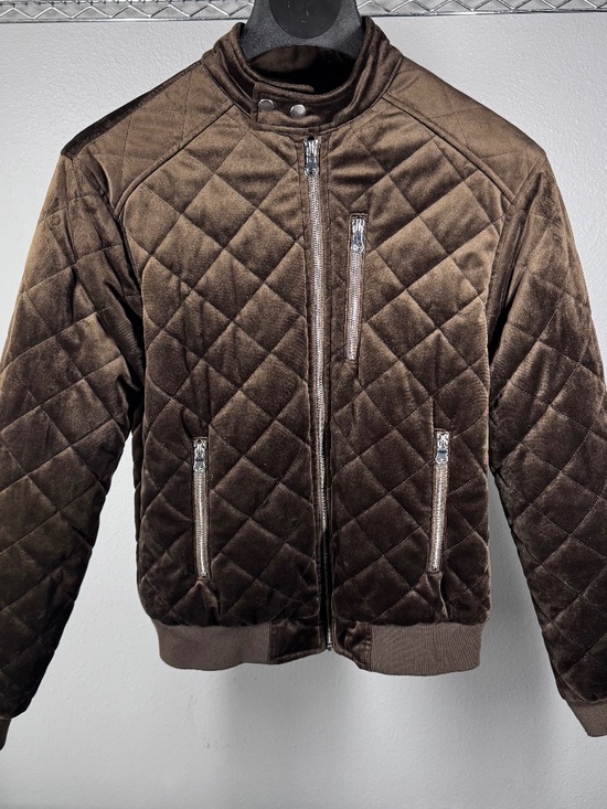 GBG Los Angeles Jackets & Blazers - Medium GBG Los Angeles by Guess Quilted Velvet Full-Zip Bomber Jacket
